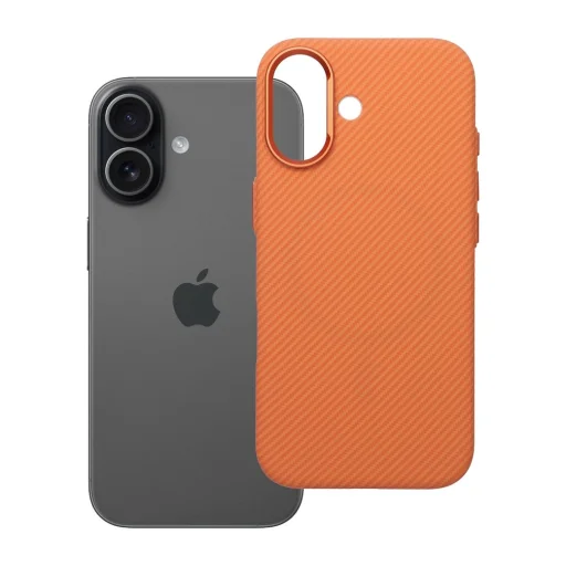 iPhone 17 Kevlarový kryt, kompatibilný s MagSafe, oranžový - 8