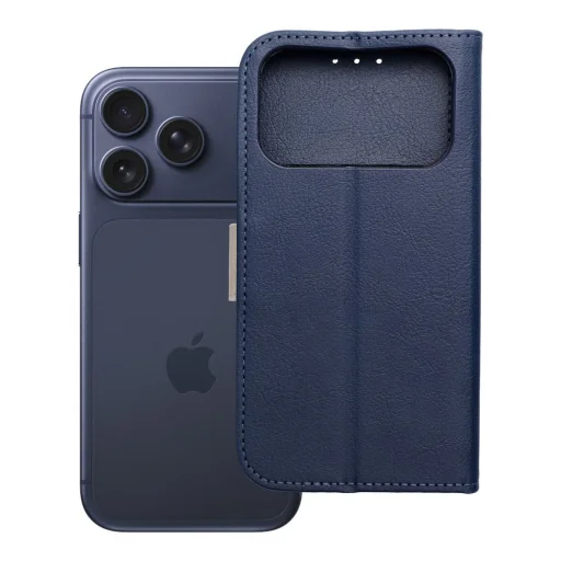 iPhone 17 Pro Split Book puzdro námornícka modrá krémová - 3