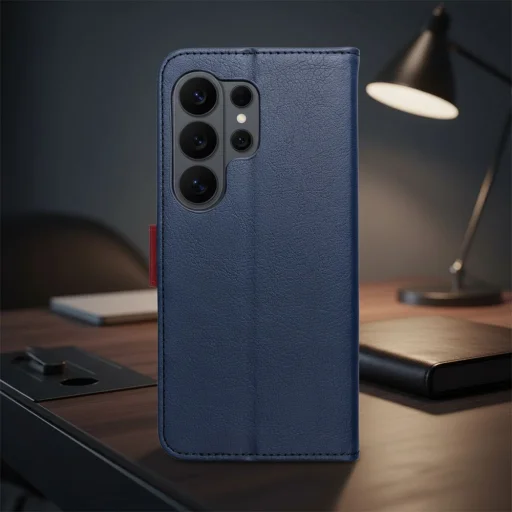 Samsung Galaxy A17 puzdro Split Book tmavomodré červené - 6