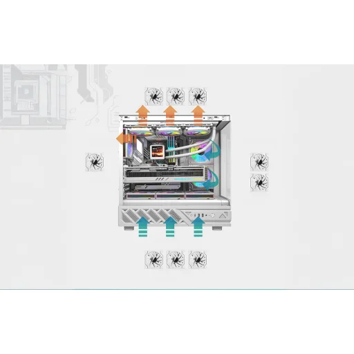 Počítačová skriňa DarkFlash DS950 (biela) - 11