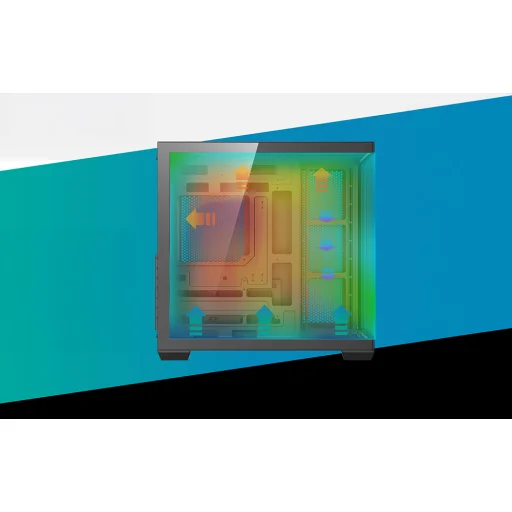 DarkFlash C280 Počítačová skriňa čierna (+7 ventilátorov) - 16