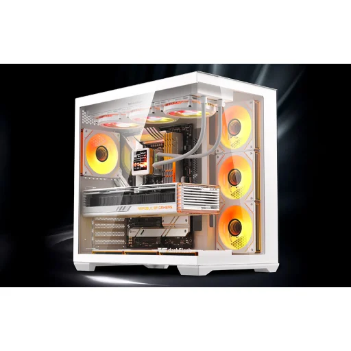 DarkFlash C280 Biela počítačová skriňa (+7 ventilátorov) - 7