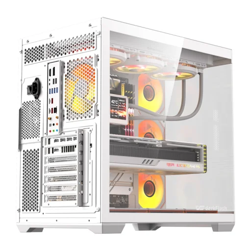 DarkFlash C280 Biela počítačová skriňa (+7 ventilátorov) - 3