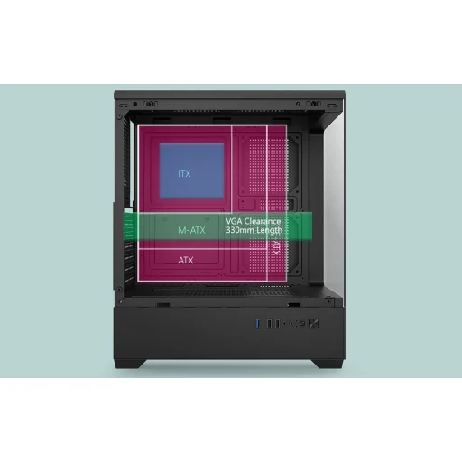 Počítačová skriňa DarkFlash C365 (čierna) bez ventilátora - 8