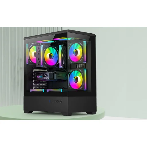 Počítačová skriňa DarkFlash C365 (čierna) bez ventilátora - 4