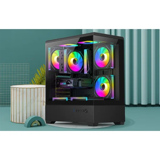 Počítačová skriňa DarkFlash C365 (čierna) bez ventilátora - 5