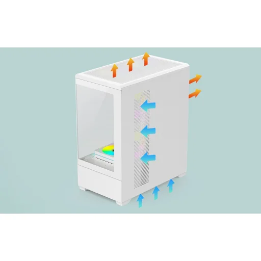 Počítačová skriňa DarkFlash C365 biela - 6