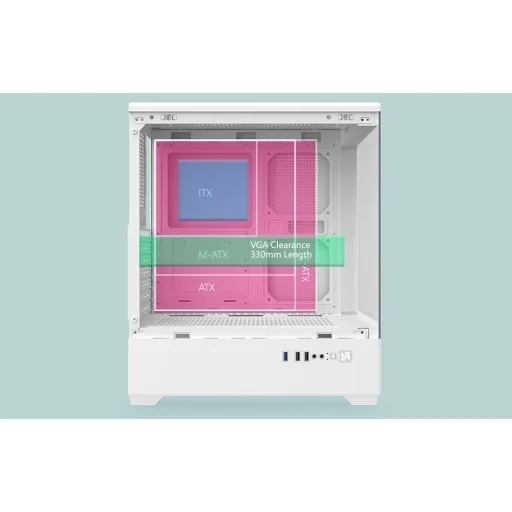 Počítačová skriňa DarkFlash C365 biela - 8