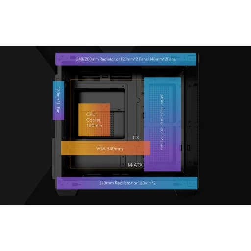 Počítačová skriňa DarkFlash B275 čierna - 11