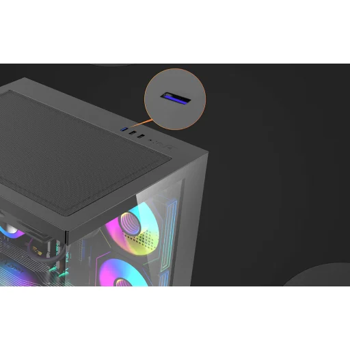 Počítačová skriňa DarkFlash B275 čierna - 12