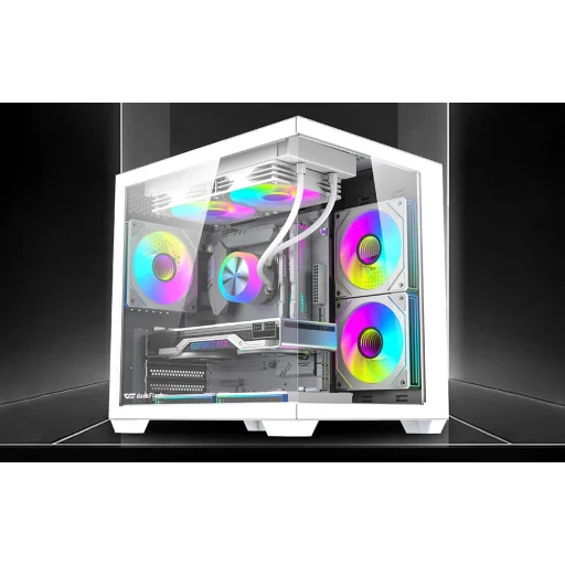 DarkFlash B275 počítačová skriňa (biela) bez ventilátora - 7