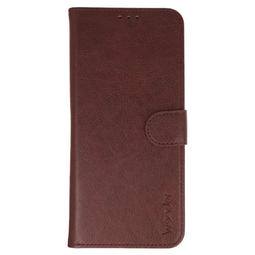 WONDER COMMON Univerzálne flipové puzdro (VEĽKOSŤ S) iPhone 12/13/Samsung S6/A5 2016/Xcover 4/S22/Huawei P8 2017 hnedé puzdro - 2
