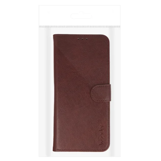 WONDER COMMON Univerzálne flipové puzdro (VEĽKOSŤ S) iPhone 12/13/Samsung S6/A5 2016/Xcover 4/S22/Huawei P8 2017 hnedé puzdro - 8