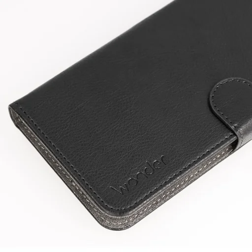 WONDER COMMON Univerzálne flipové puzdro (VEĽKOSŤ: L) iPhone 6 Plus/7 Plus/8 Plus/Xs Max/11 Pro Max/Samsung S20 FE/S21 FE/S10 Plus/A10/A32/A54/Xiaomi 12 Lite/Huawei P30 Pro čierne puzdro - 6