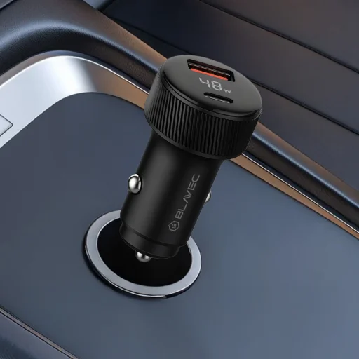 Blavec Nabíjačka do auta BS-04B-C Volt - USB + Type C - QC 3.0 18W PD 30W s káblom Type C na Type C (CCBS04BCV-UCB) čierna - 4