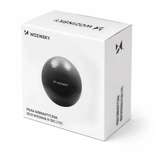 Wozinsky WGB65BB Gymnastická lopta 65 cm - čierna - 2
