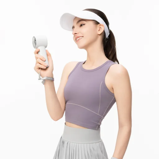 Jisulife Ručný ventilátor 10 4000mAh Prenosný USB ventilátor - sivý - 8