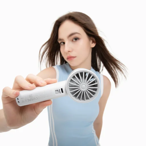 Jisulife Ručný ventilátor 10 4000mAh Prenosný USB ventilátor - sivý - 9