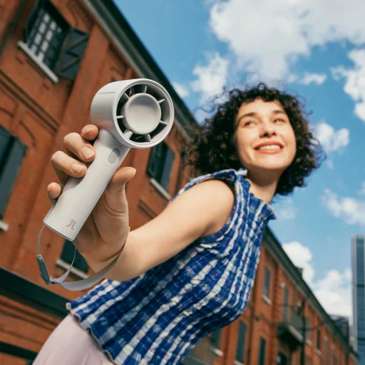 Jisulife Ručný ventilátor 10 4000mAh Prenosný USB ventilátor - sivý - 15