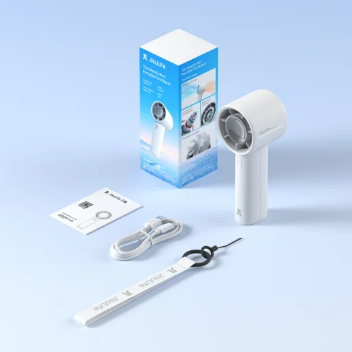 Jisulife Ručný ventilátor 10 4000mAh Prenosný USB ventilátor - sivý - 18