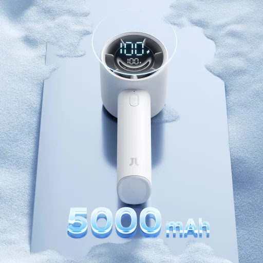 Jisulife Ručný ventilátor 10S 5000mAh Prenosný USB ventilátor - Sivý - 8