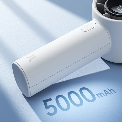 Jisulife Ručný ventilátor 10S 5000mAh Prenosný USB ventilátor - Sivý - 21