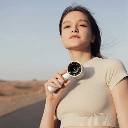 Jisulife Ručný ventilátor 10S 5000mAh Prenosný USB ventilátor - Sivý - 25