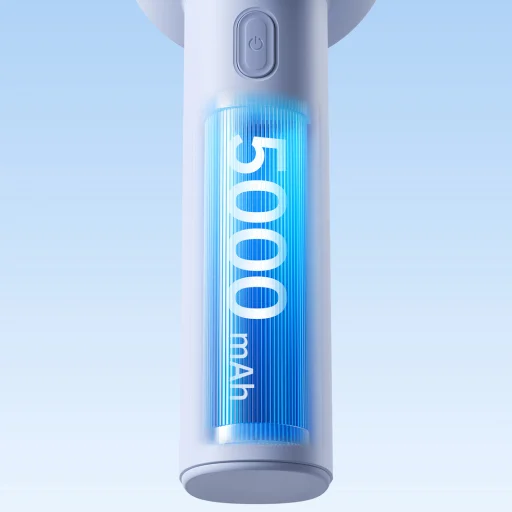 Jisulife Ručný ventilátor 10S 5000mAh Prenosný USB ventilátor - Modrý - 4