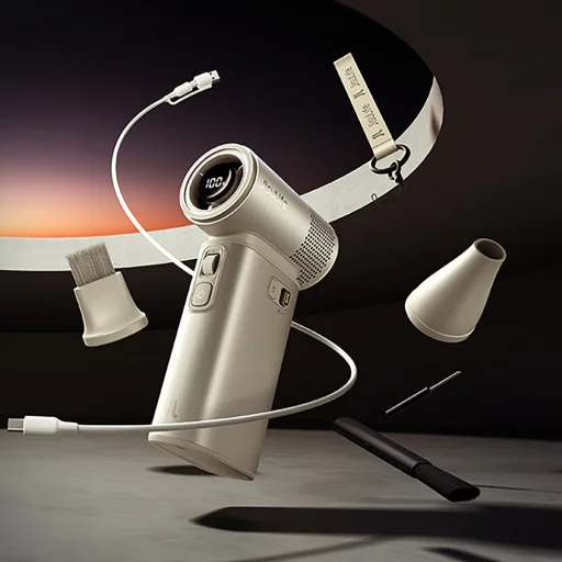 Jisulife Ručný ventilátor Ultra2 9000mAh 5 v 1 Mini prenosný USB ventilátor - Hnedá - 15