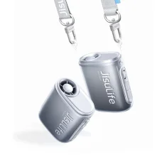 Jisulife ventilátor na krk 5 4500mAh mini ventilátor so šnúrkou - čierny