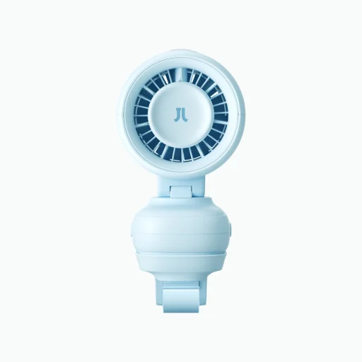 Jisulife Stroller Ventilátor 4 5000mAh Mini ventilátor do kočíka s kovovým klipom - Modrý - 2