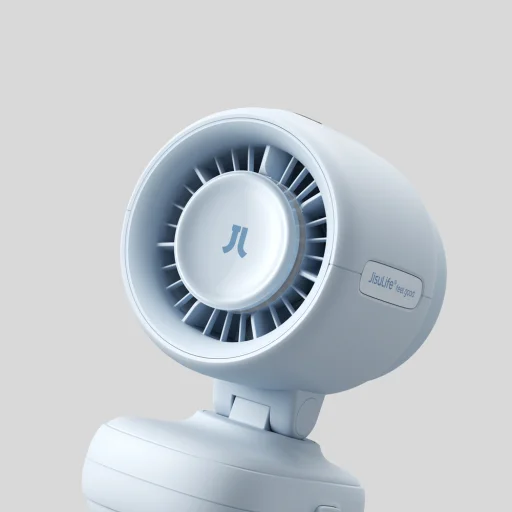 Jisulife Ventilátor na kočík 4 5000mAh Mini ventilátor s flexibilným statívom - Modrý - 14