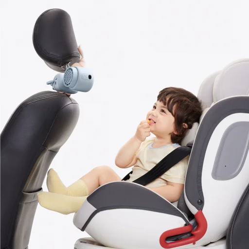 Jisulife Stroller Ventilátor 4 5000mAh Mini ventilátor do kočíka s kovovým klipom - Modrý - 16