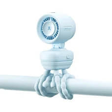 Jisulife Ventilátor na kočík 4 5000mAh Mini ventilátor s flexibilným statívom - Modrý