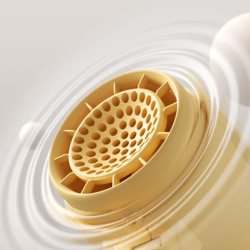 Jisulife ventilátor do kočíka 4 5000mAh mini ventilátor do kočíka s kovovým klipom - žltý - 8