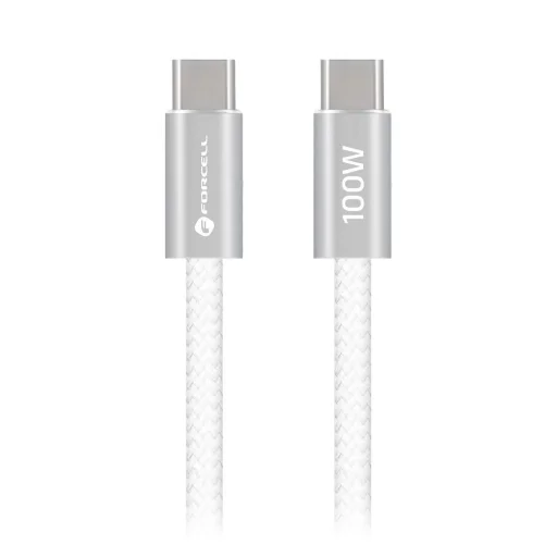 Forcell F-Energy QC4.0 PD 5A 100W Cafule Color USB-C – USB-C kábel, 1,2 m, biely, ACYH23 - 3