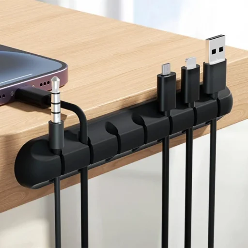 Blue Star PJ-OCZ8 öntapadós szilikon kábelrendező 7 kábelhez - fekete (1 db) - 7