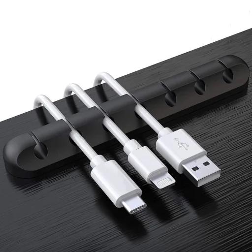 Blue Star PJ-OCZ8 öntapadós szilikon kábelrendező 7 kábelhez - fekete (1 db) - 6