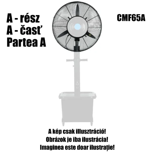 HOME CMF65 párásító ventilátor, 260 W, 64 cm-es lapátátmérő, 3 fokozat, 41 literes víztartály, oszcillálás - 4