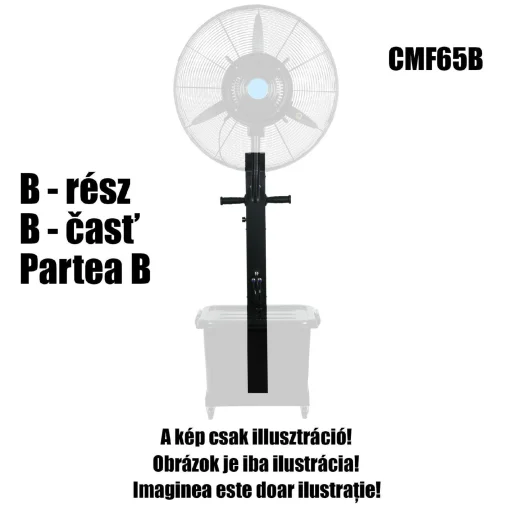 HOME CMF65 párásító ventilátor, 260 W, 64 cm-es lapátátmérő, 3 fokozat, 41 literes víztartály, oszcillálás - 5