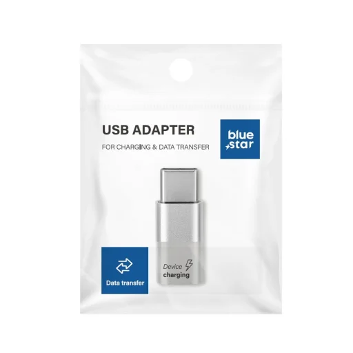 Redukcia Micro USB - Type-C Blue Star - biela - 1