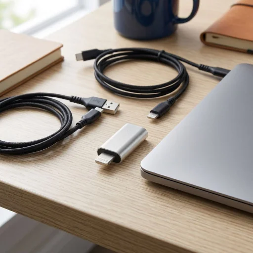 USB Type-C - Lightning adaptér Blue Star biely - 4