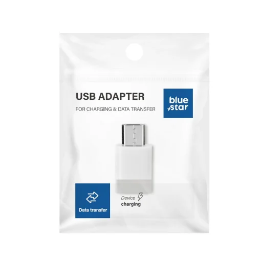 Type-C - Micro USB adaptér Blue Star - biely - 1