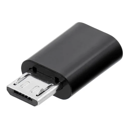 USB Type-C - Micro USB adaptér Blue Star - čierny - 4