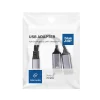 AUX 2 v 1 Type-C (samec) – Type-C (samica) / Type-C (samica) adaptér Blue Star čierny [DAC] – max. 25 W nabíjanie thumbnail