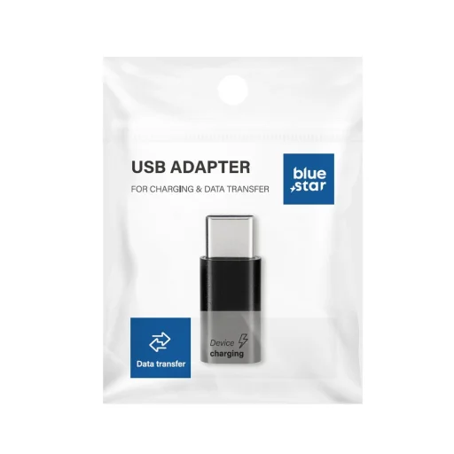 Adaptér z Micro USB na Type-C Blue Star - čierny - 1