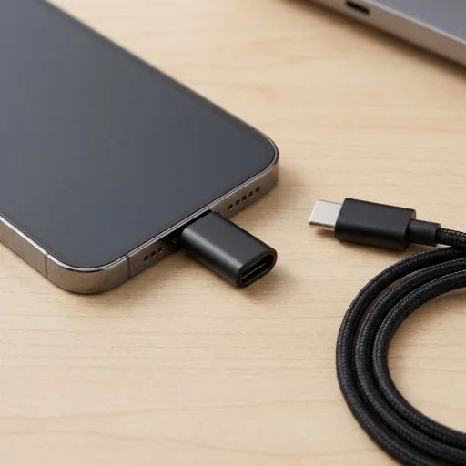 Lightning - USB Type-C adaptér Blue Star - čierny - 5
