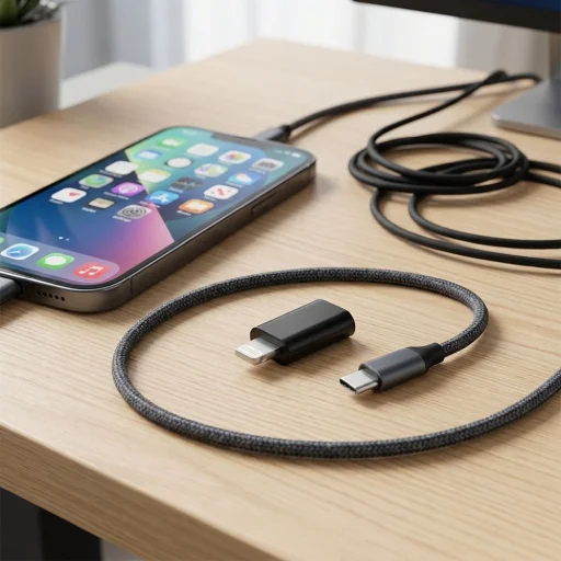 Lightning - USB Type-C átalakító adapter Blue Star - fekete - 6