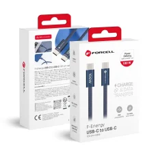 Forcell F-Energy QC4.0 PD 5A 100W Cafule Color USB-C - USB-C kábel 1,2 m ACYH23 tmavomodrý