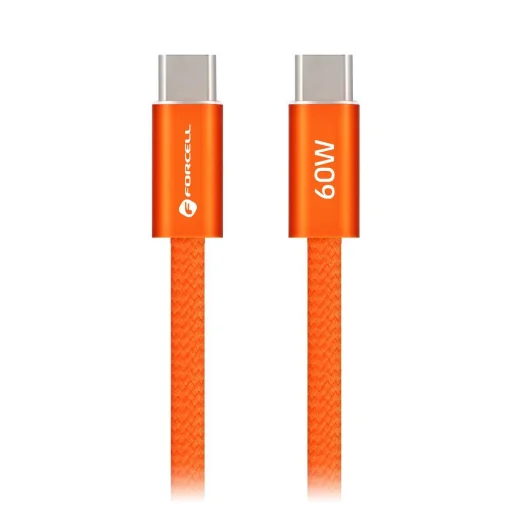 USB-C - USB-C Forcell F-Energy QC4.0 PD 3A 60W Cafule Color 1,2 m ACYH23 oranžový kábel - 2